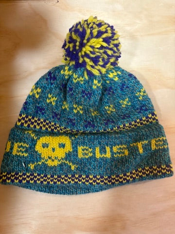 Stowe Busters Hand-Knit Hat with Pom - Cozy Winter Beanie